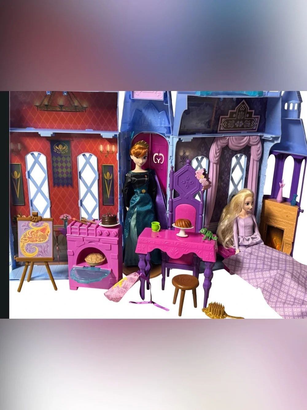 EUC Mattel Disney Frozen Ultimate Arendelle Adventure portable castle playset